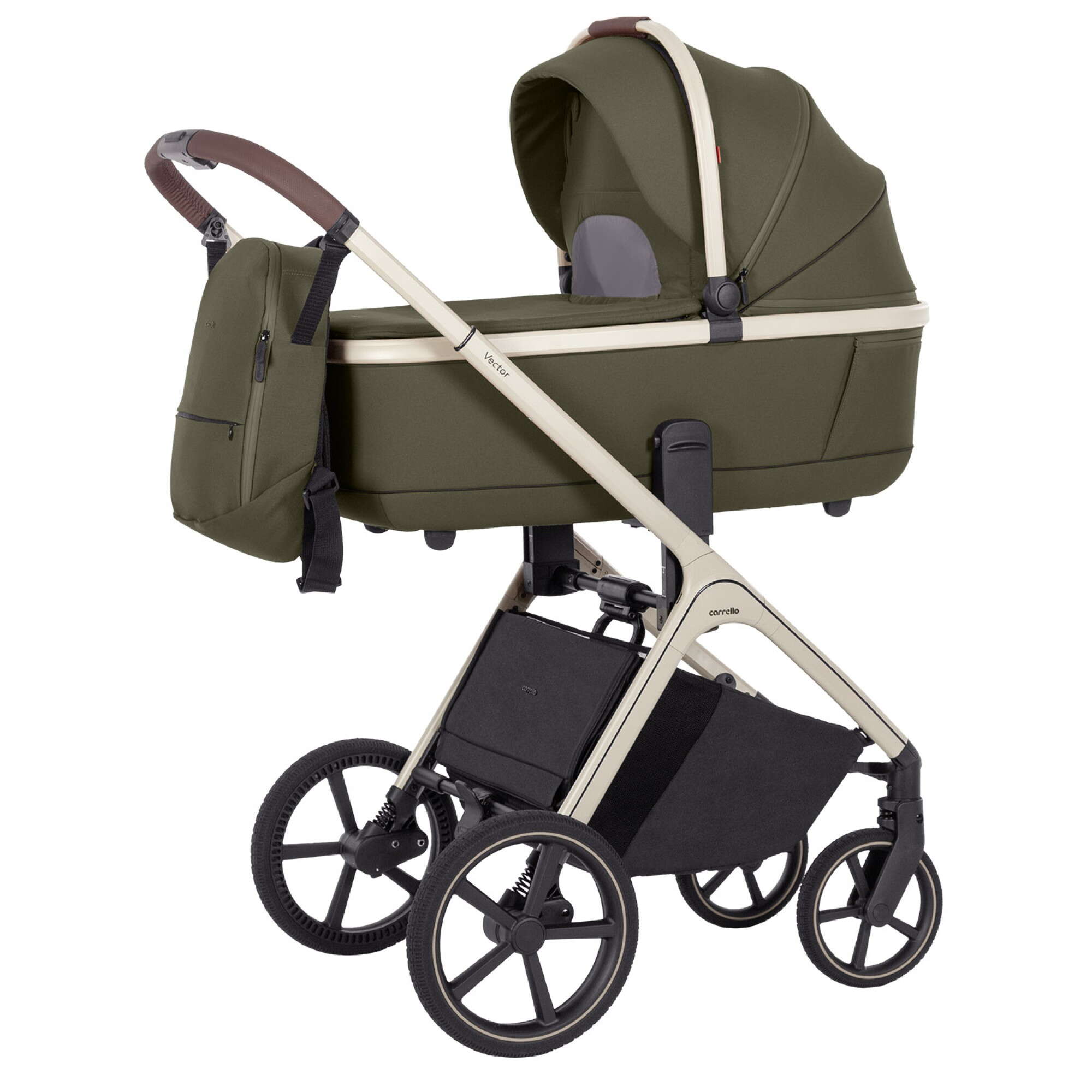 Коляска 2 в 1 Vector Carrello, зелена люлька шасі