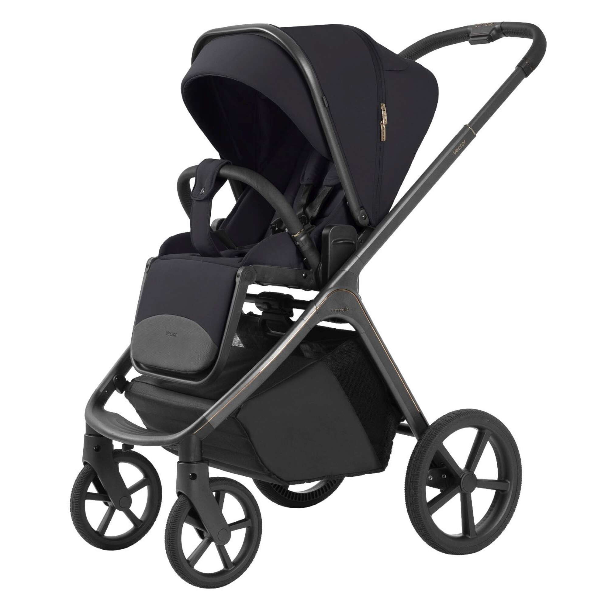 Коляска 2 в 1 Vector plus Carrello, чорна прогулянка
