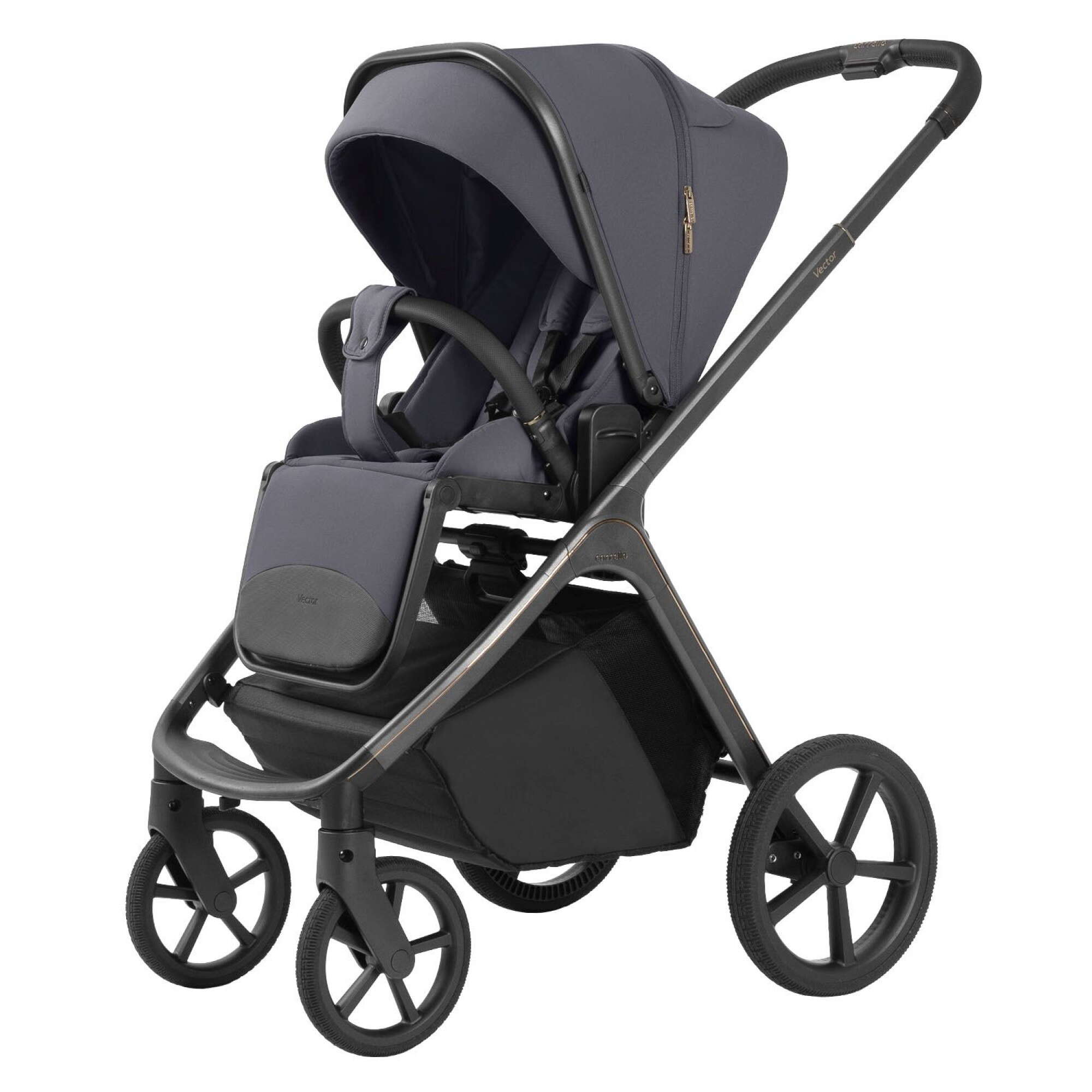Коляска 2 в 1 Vector plus Carrello, сіра прогулянка бік