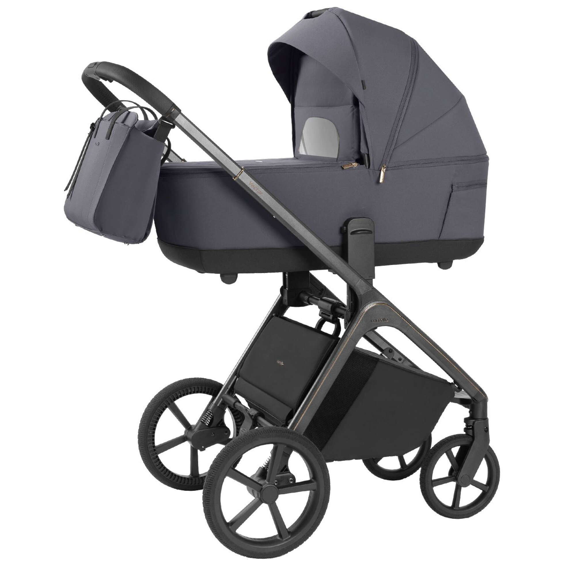 Коляска 2 в 1 Vector plus Carrello, сіра з люлькою