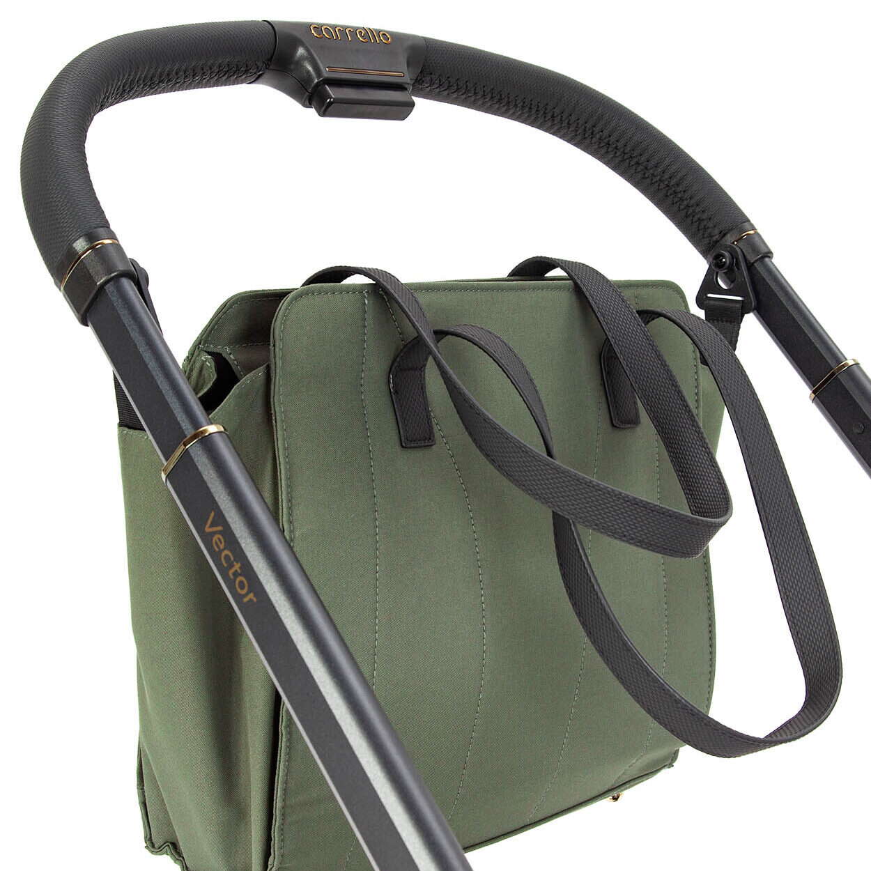 Коляска 2 в 1 Vector plus Carrello, зелена сумка