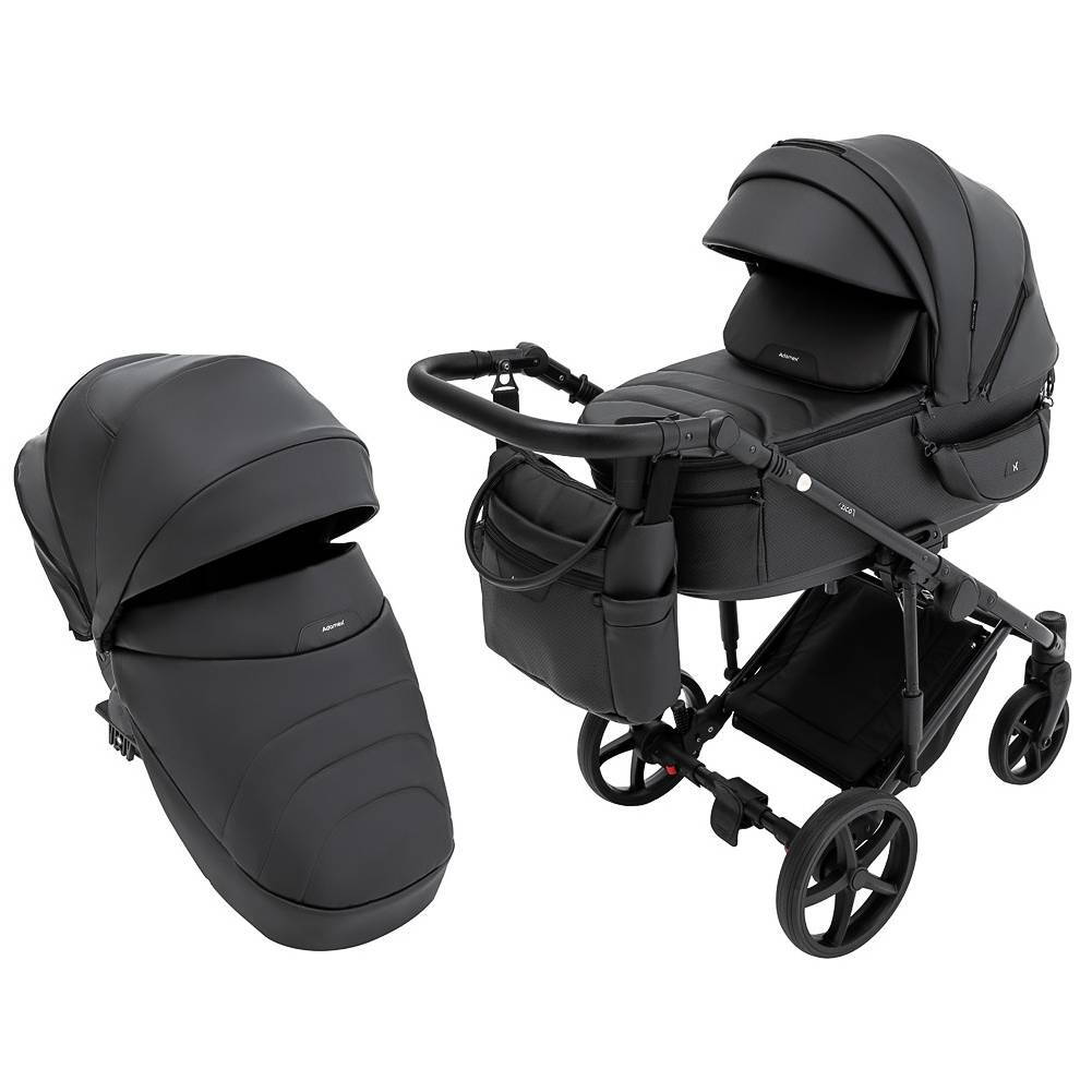 Коляска 2 в 1 Zico Eco Adamex, чорна дві
