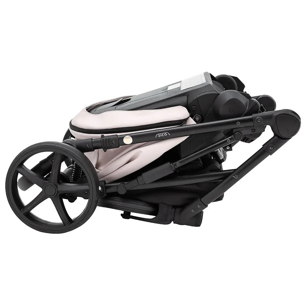 Коляска 2 в 1 Zico Eco Adamex, розовая складывающаяся