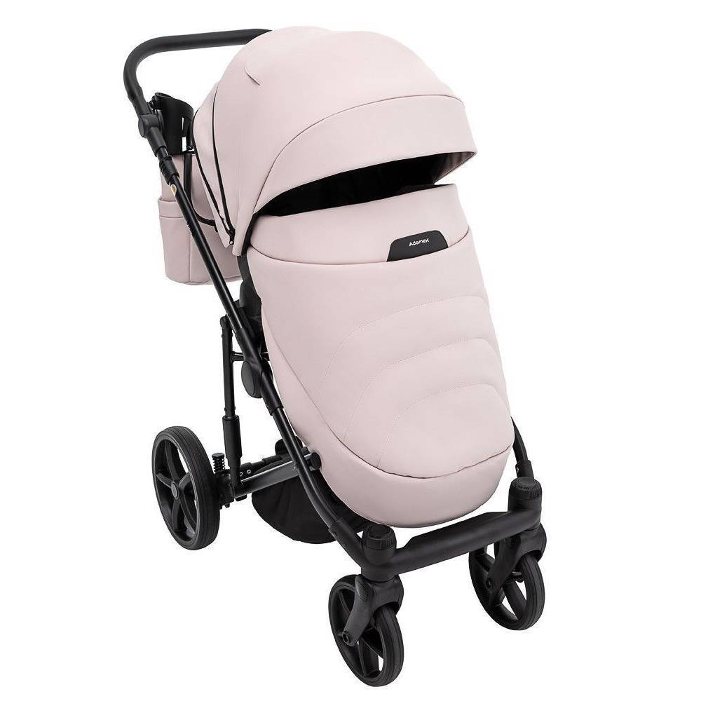 Коляска 2 в 1 Zico Eco Adamex, розовая защита