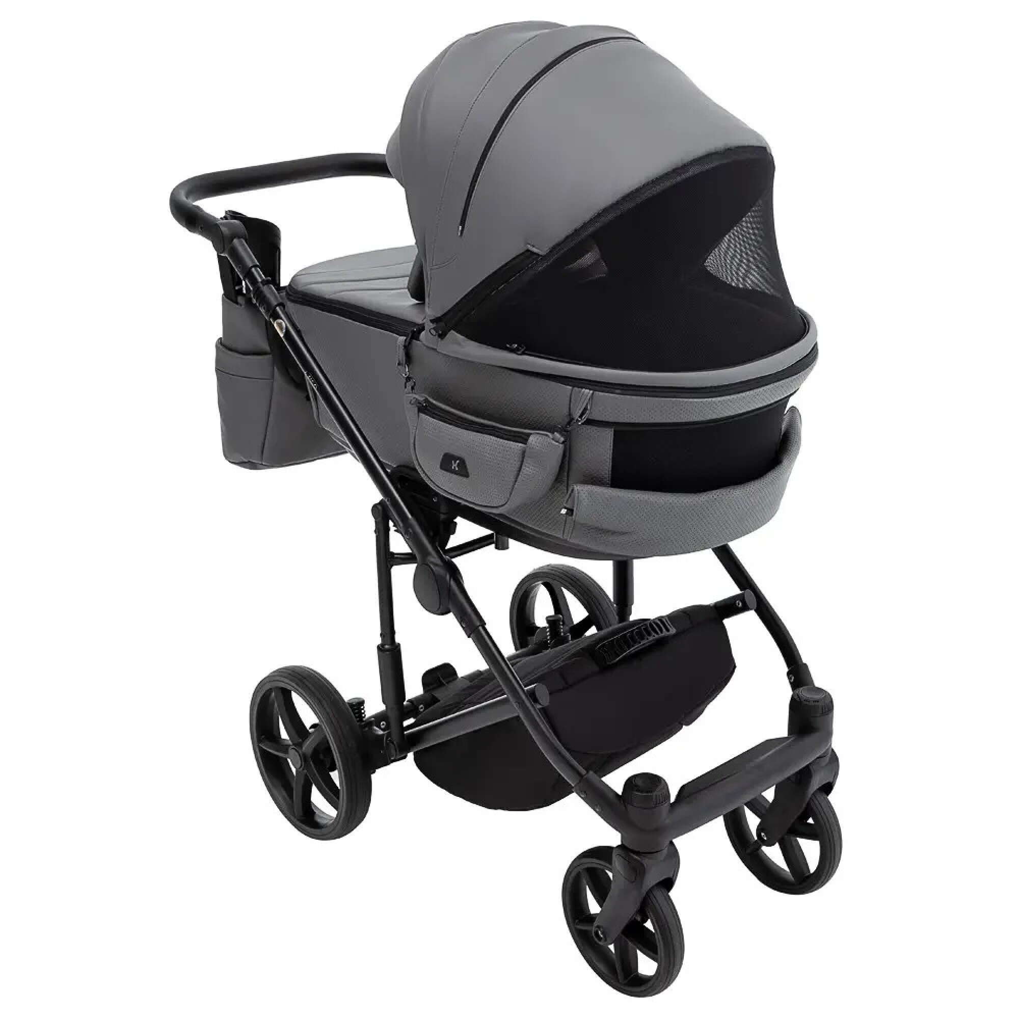 Коляска 2 в 1 Zico Eco Adamex, сіра перед