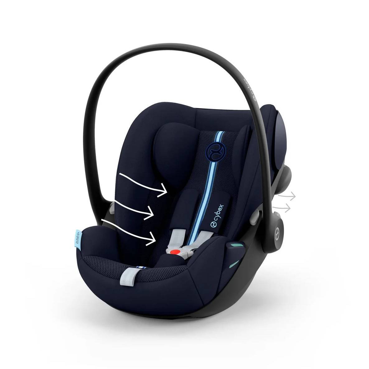 Автокрісло Cybex Cloud G Plus i-Size група 0+(45-87 см), синє вентиляція