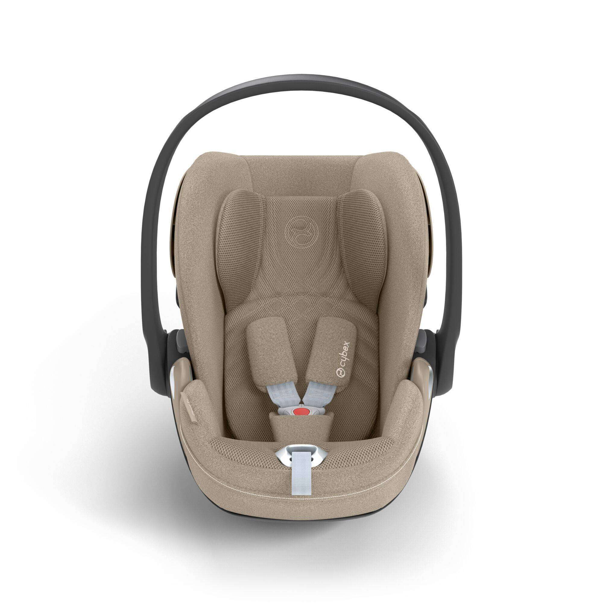 Автокрісло Cybex Cloud T Plus i-Size група 0+(45-87 см), бежеве ремені