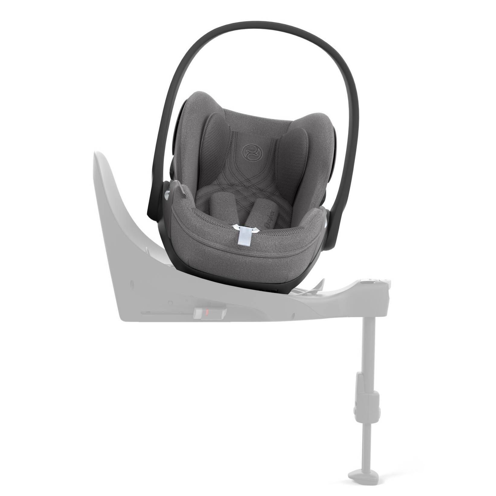 Автокрісло Cybex Cloud T Plus i-Size група 0+(45-87 см), сіре стійка