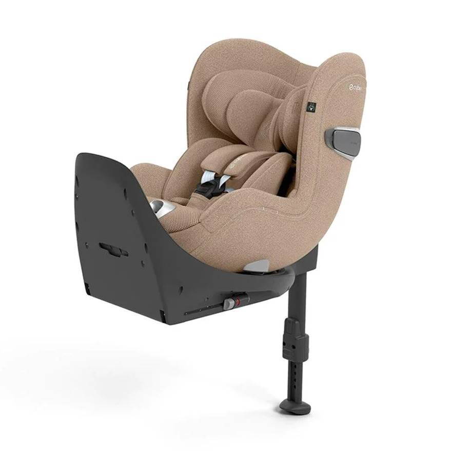 Автокрісло Cybex Sirona T Plus i-Size група 0+_1(45-105 см), бежеве перед стійка