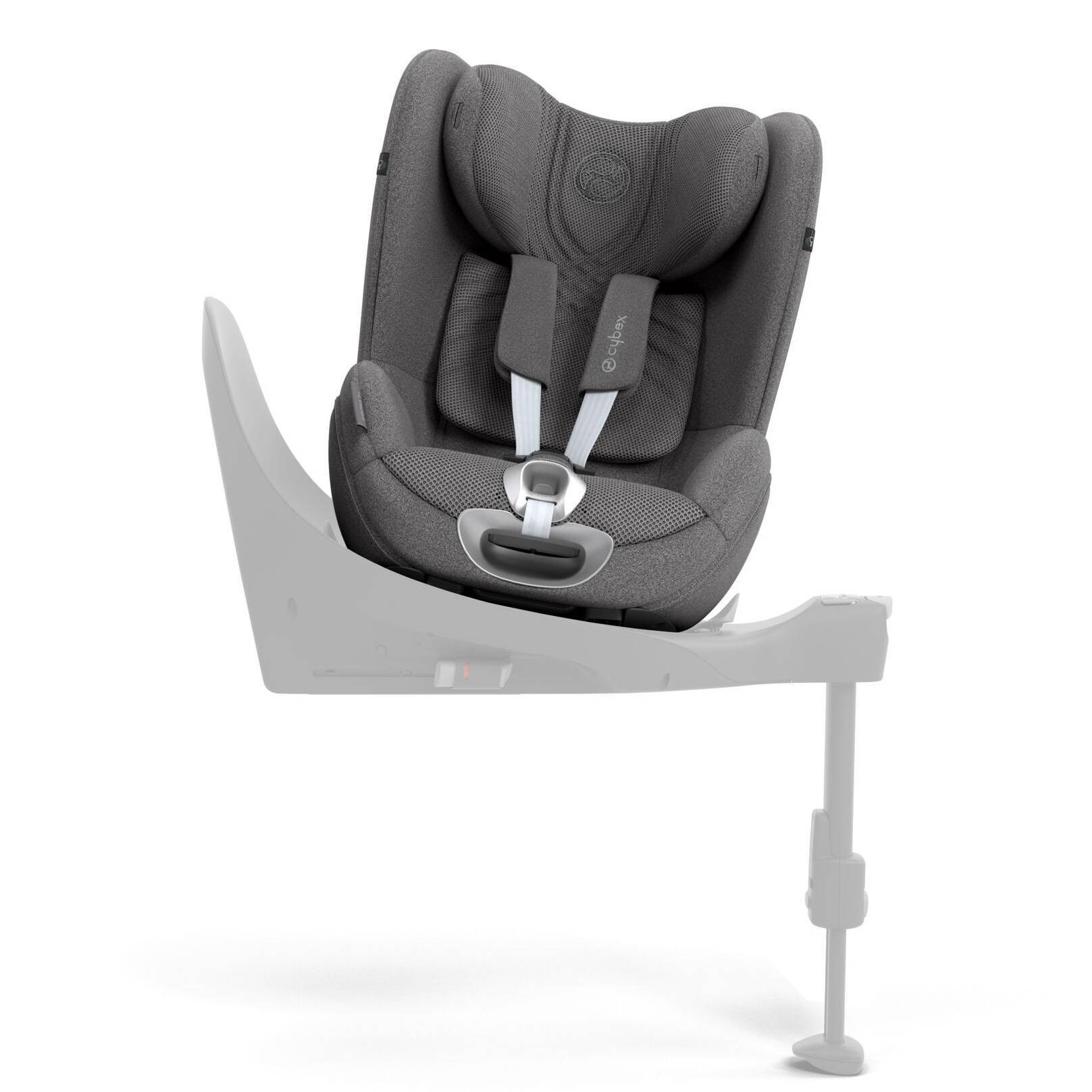 Автокрісло Cybex Sirona T Plus i-Size група 0+_1(45-105 см), сіре бік