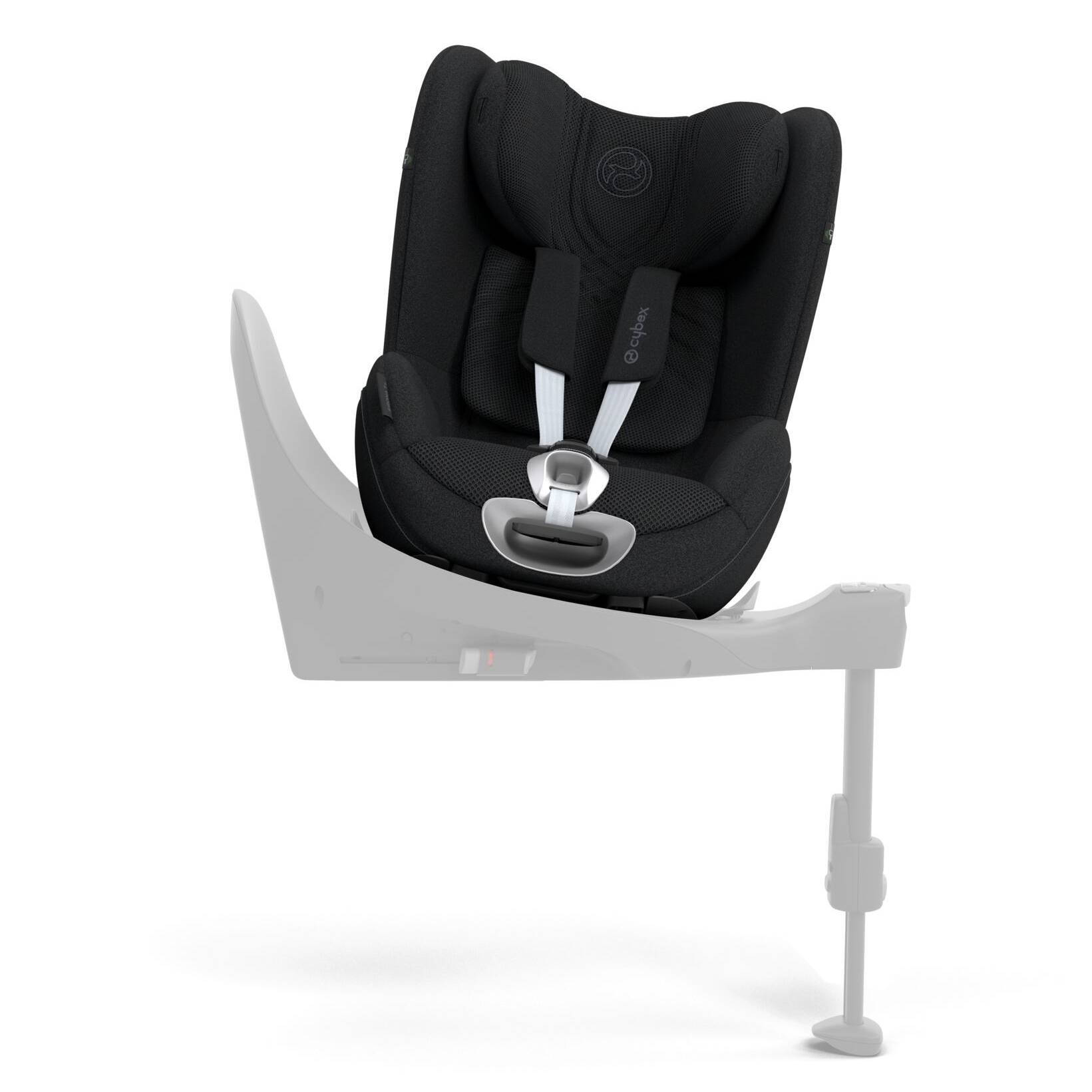 Автокрісло Cybex Sirona T Plus i-Size група 0+_1(45-105см), чорне база бік