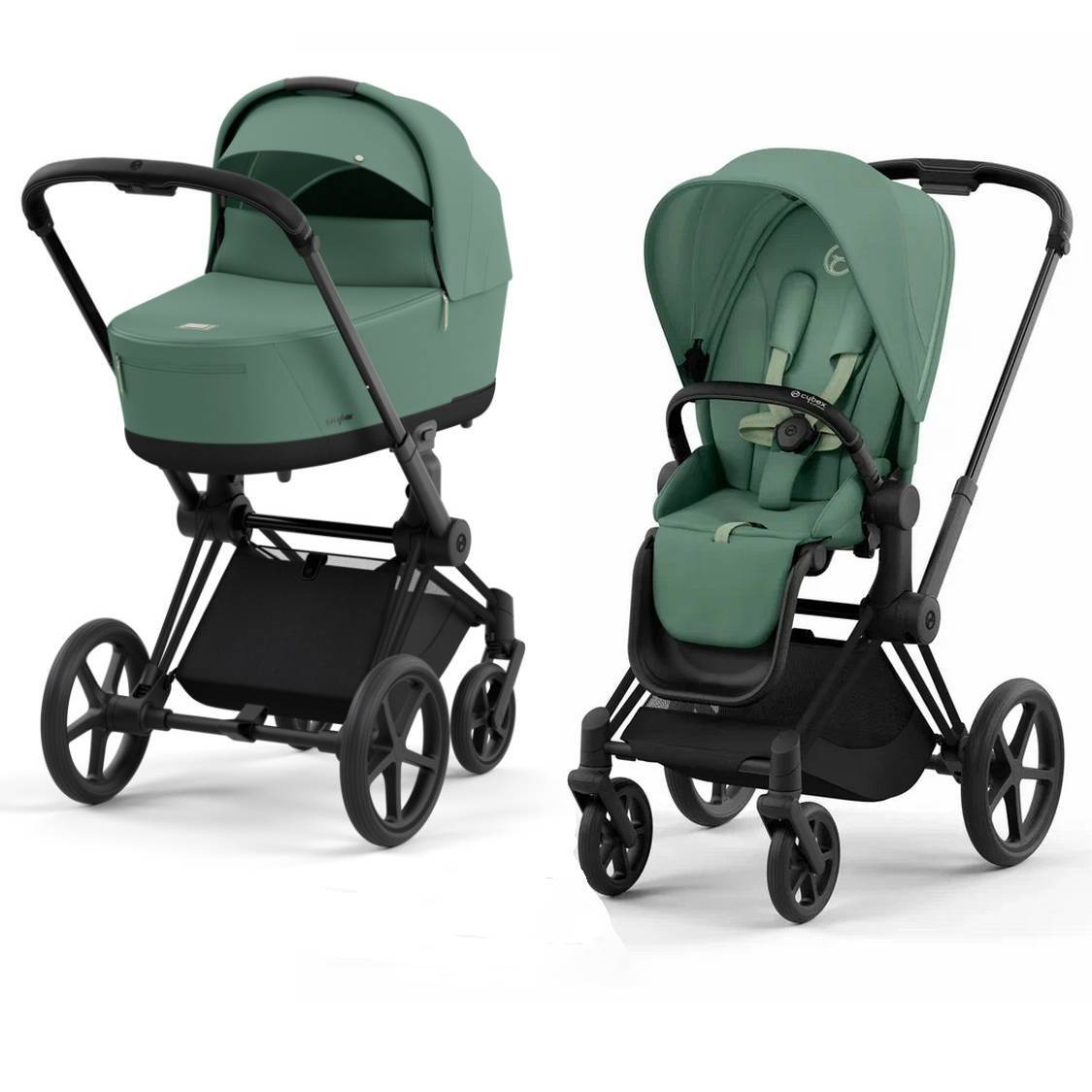 Cybex Priam Matt Black Green, зелена
