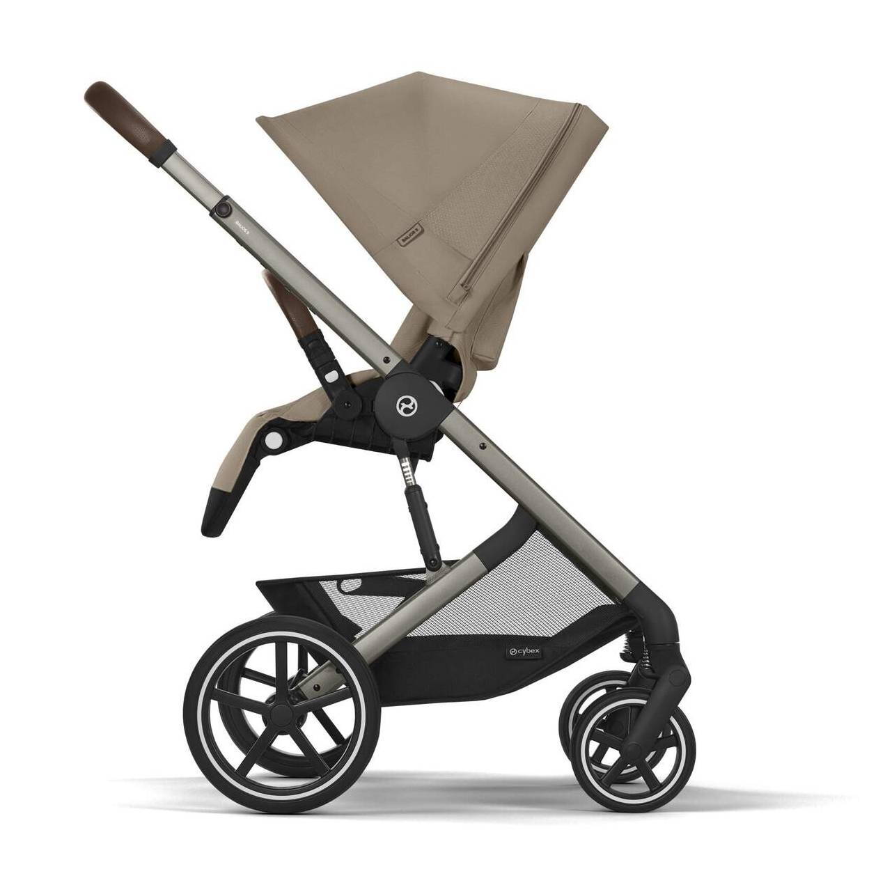Коляска 2 в 1 Cybex Balios S Lux Beige, бежева прогулянка проти руху капюшон