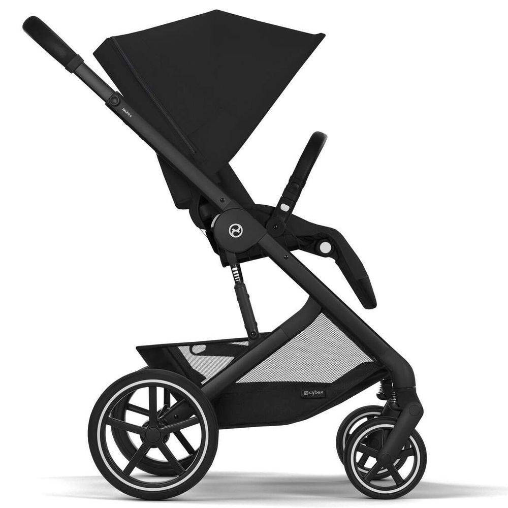 Коляска 2 в 1 Cybex Balios S Lux Black, чорна бік
