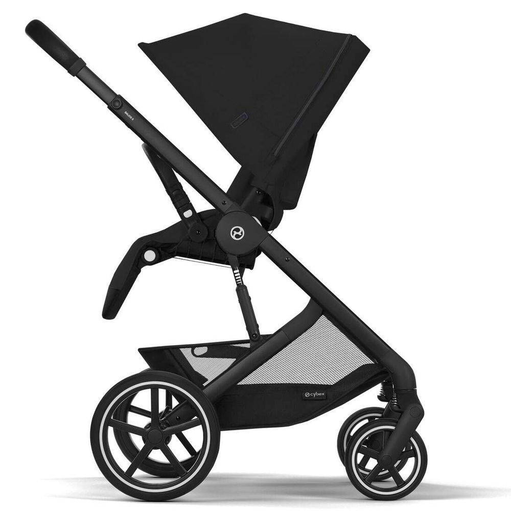 Коляска 2 в 1 Cybex Balios S Lux Black, чорна проти руху