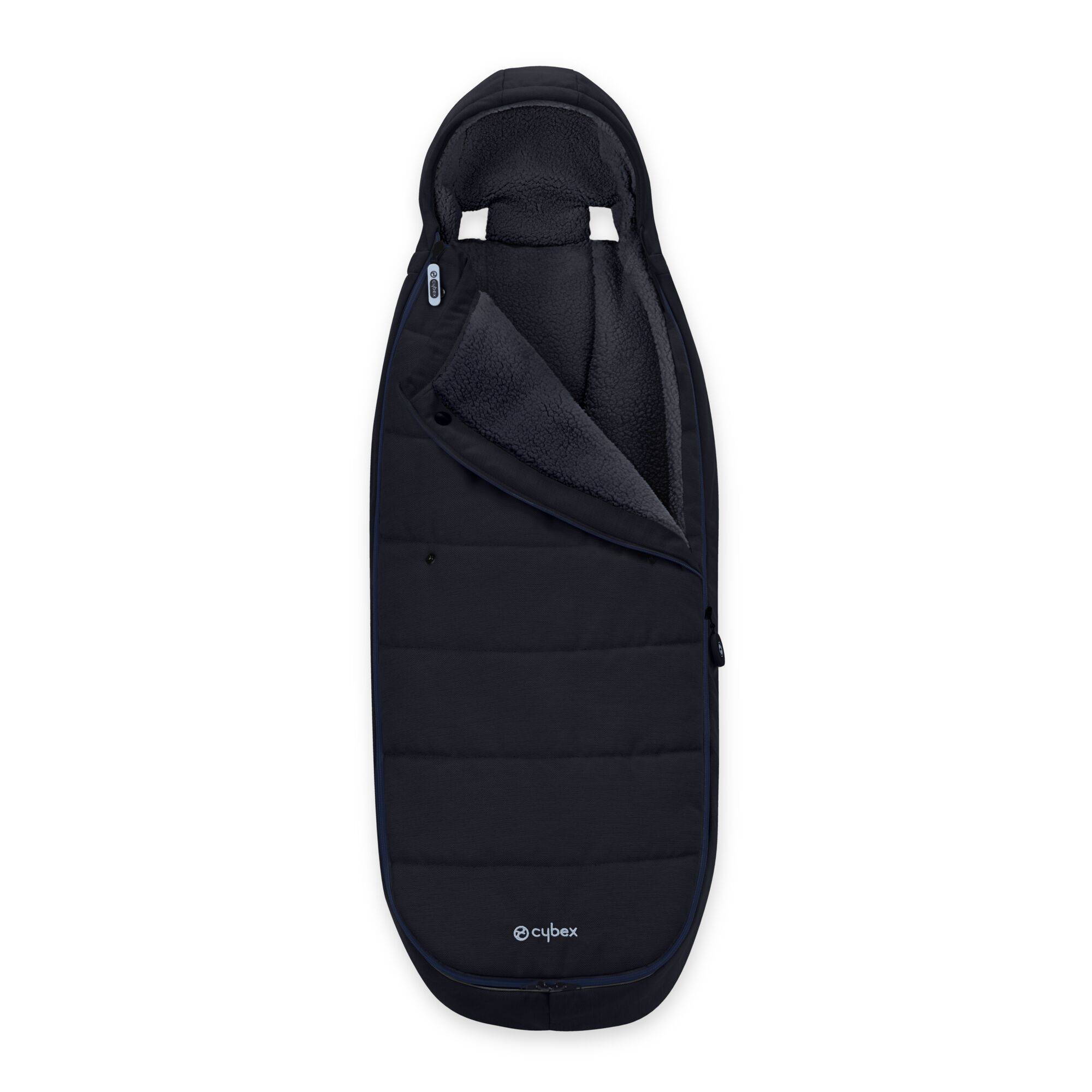 Коляска 2 в 1 Cybex Balios S Lux, чохол для ніг темно блакитний