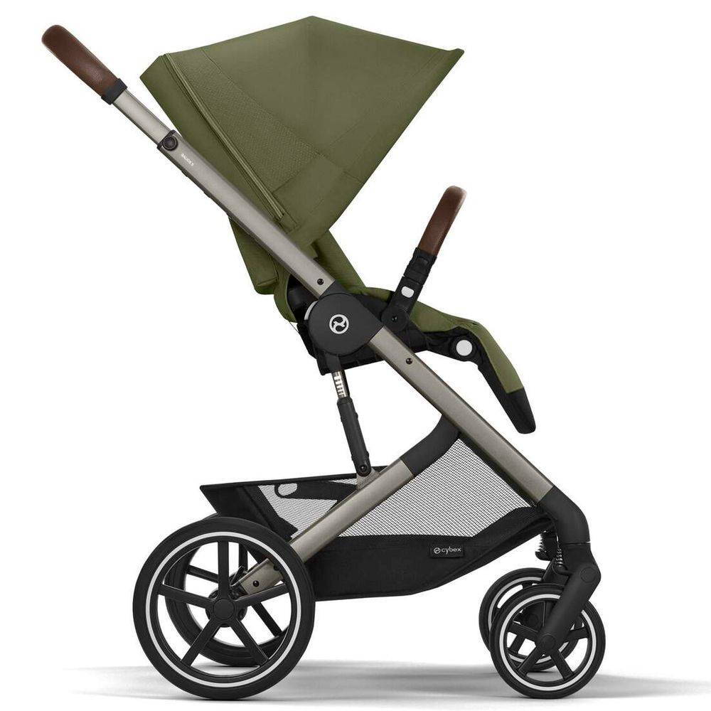 Коляска 2 в 1 Cybex Balios S Lux Green, зелена бік