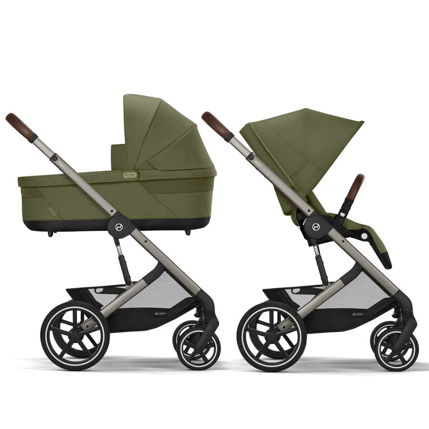 Коляска 2 в 1 Cybex Balios S Lux Green, зелена дві