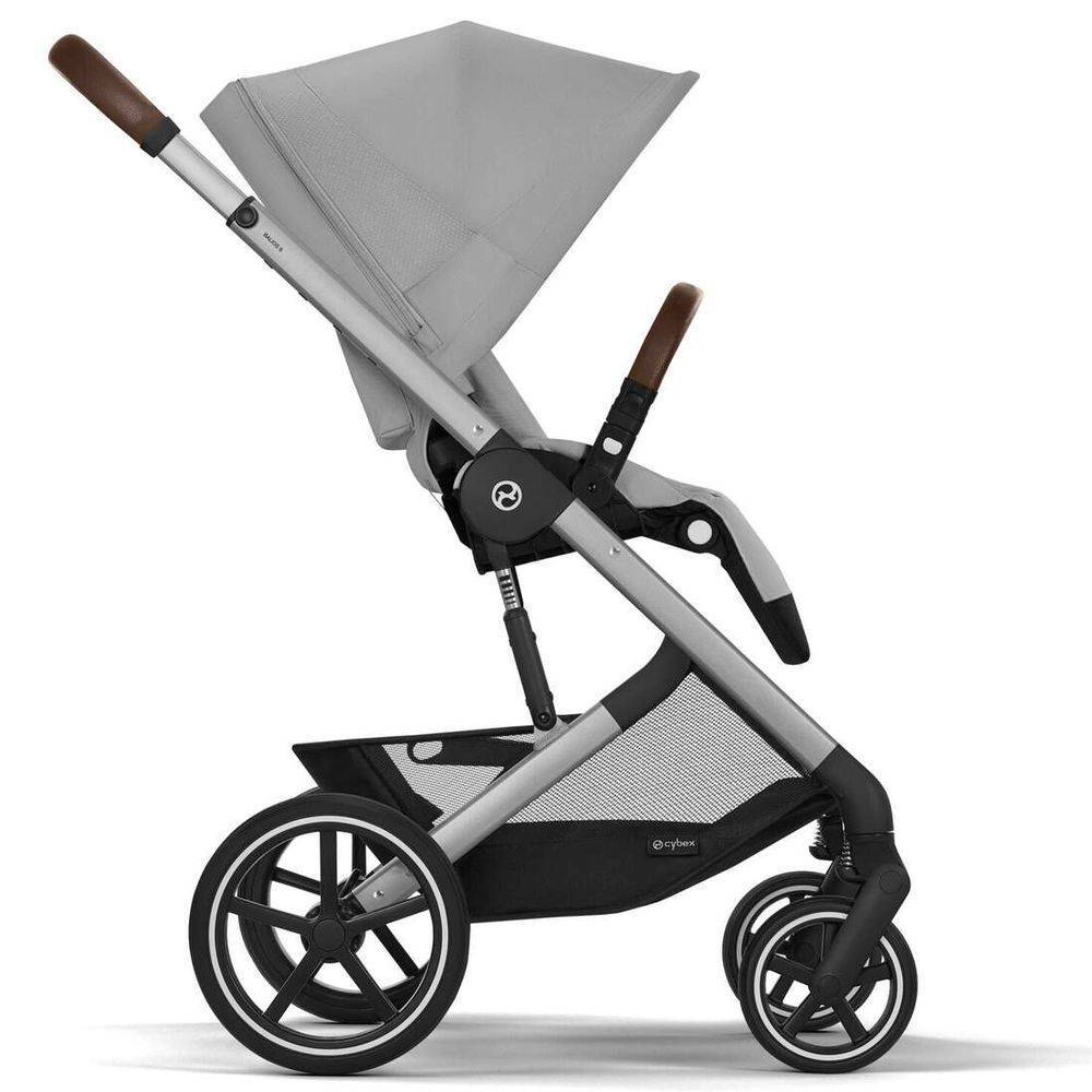 Коляска 2 в 1 Cybex Balios S Lux Grey, сіра бік|
