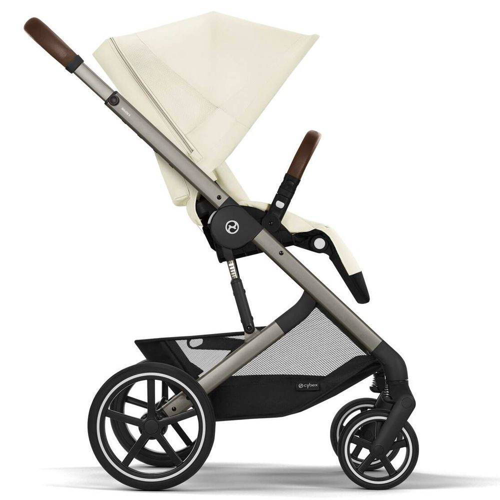 Коляска 2 в 1 Cybex Balios S Lux Seashell Beige, світло-бежева бік