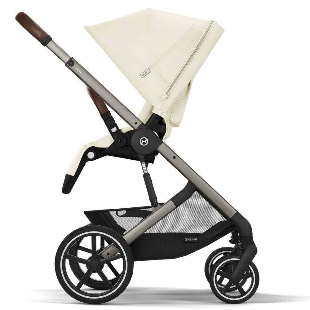 Коляска 2 в 1 Cybex Balios S Lux Seashell Beige, світло-бежева проти ходу