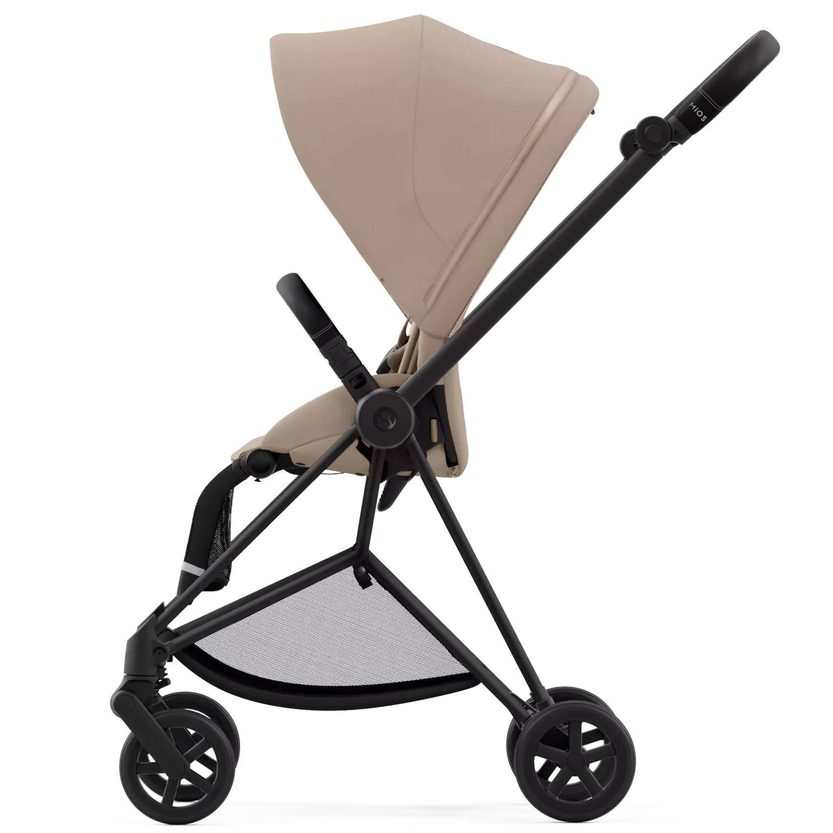 Коляска 2 в 1 Cybex Mios Matt Black Beige, бежева бік