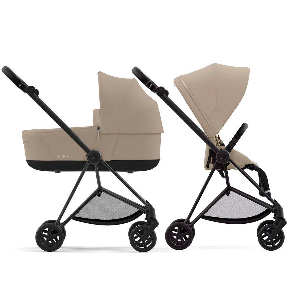Коляска 2 в 1 Cybex Mios Matt Black Beige, бежева дві