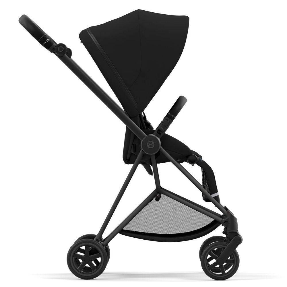 Коляска 2 в 1 Cybex Mios Matt Black, чорна бік