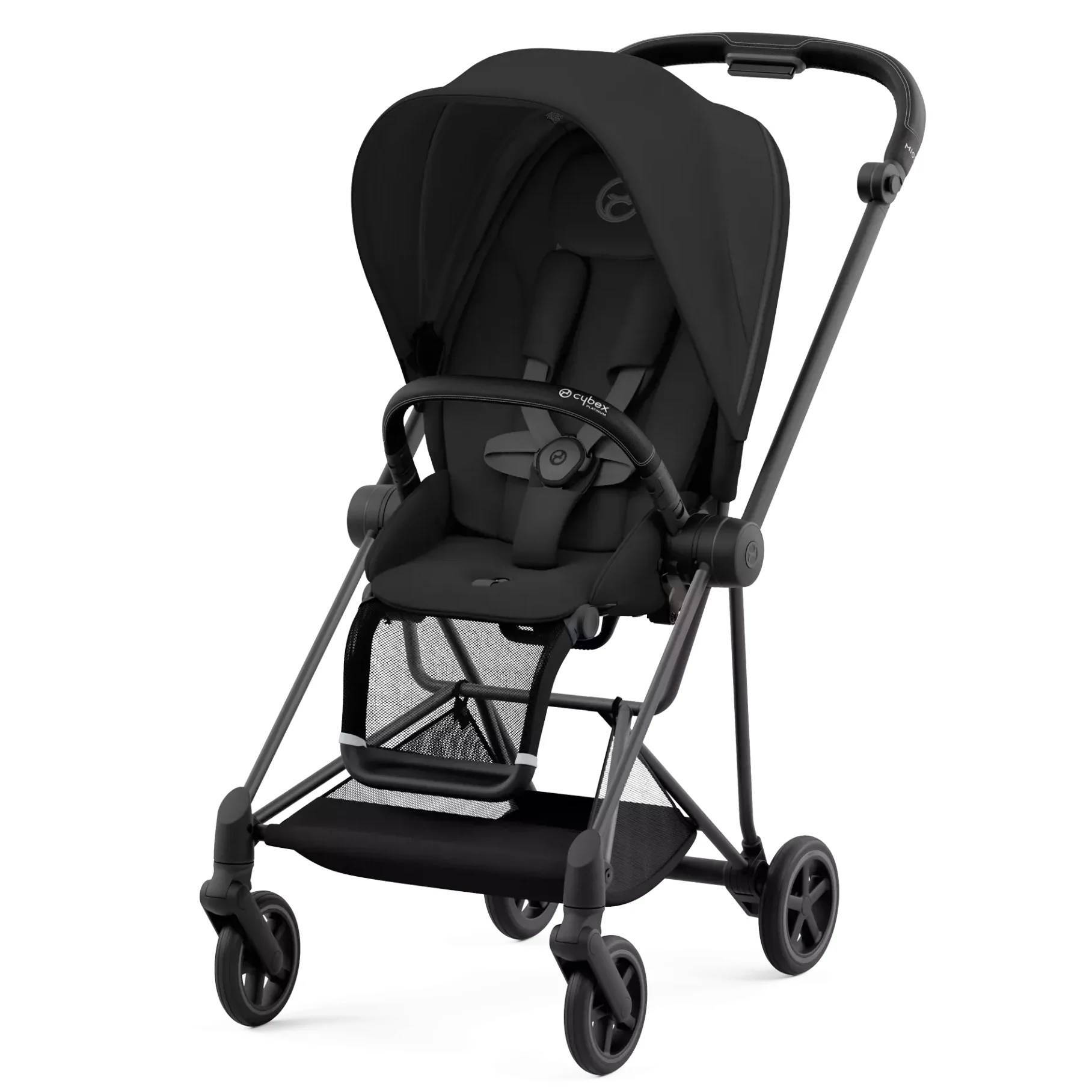 Коляска 2 в 1 Cybex Mios Matt Black, чорна прогулянка