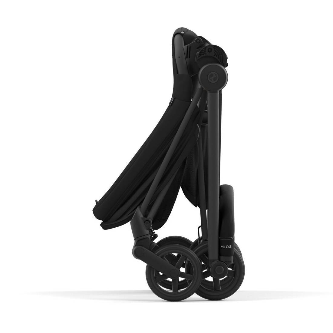 Коляска 2 в 1 Cybex Mios Matt Black, чорна складена