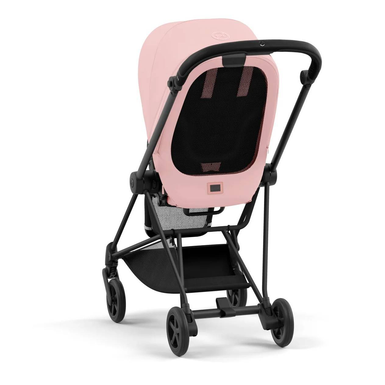 Коляска 2 в 1 Cybex Mios Matt Black Pink, рожева ручка