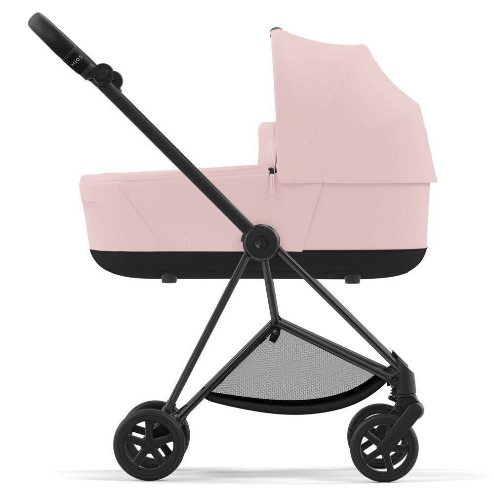 Коляска 2 в 1 Cybex Mios Matt Black Pink, рожева шасі