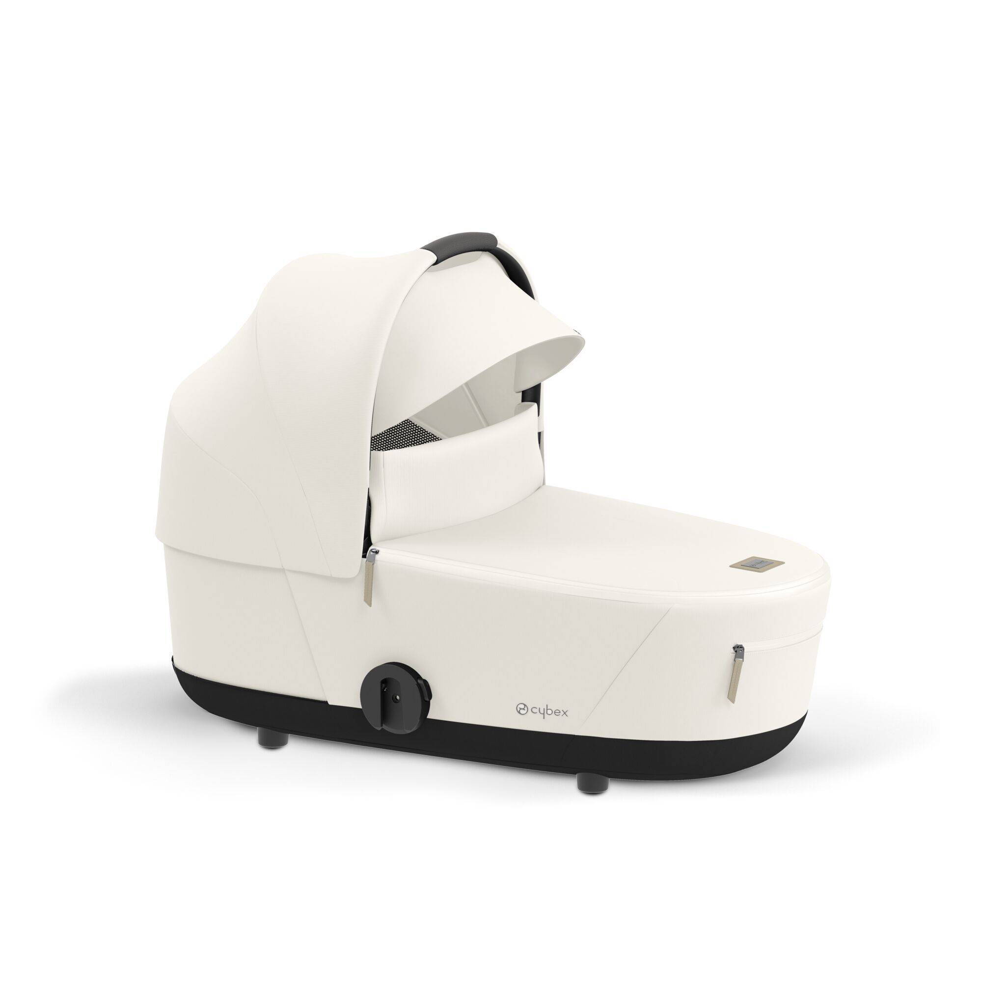 Коляска 2 в 1 Cybex Mios Matt Black White, біла люлька