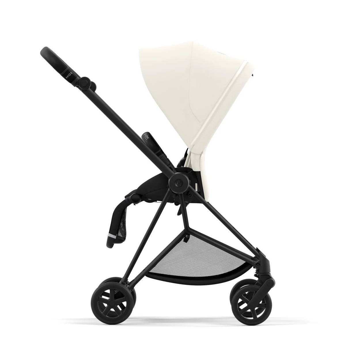Коляска 2 в 1 Cybex Mios Matt Black White, біла проти руху