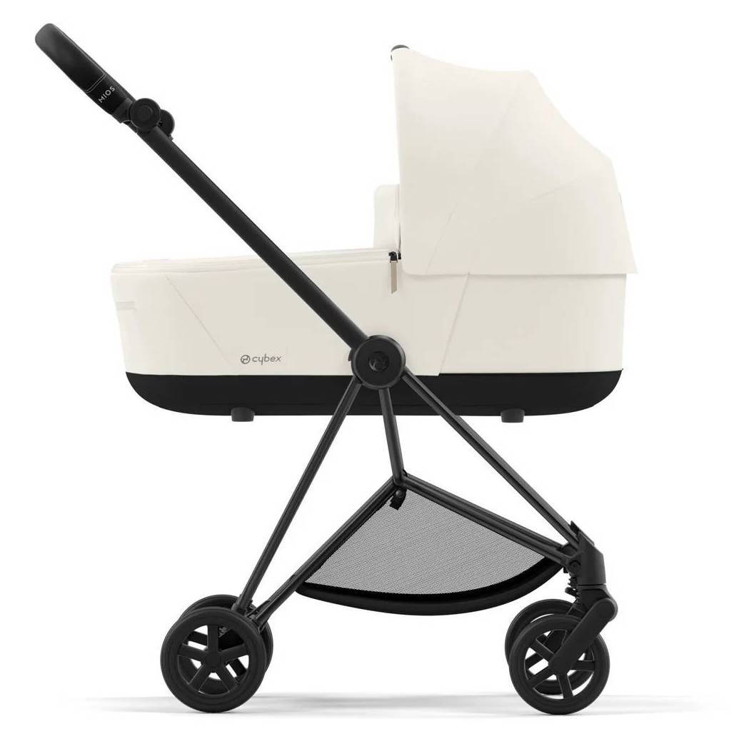 Коляска 2 в 1 Cybex Mios Matt Black White, біла шасі матове
