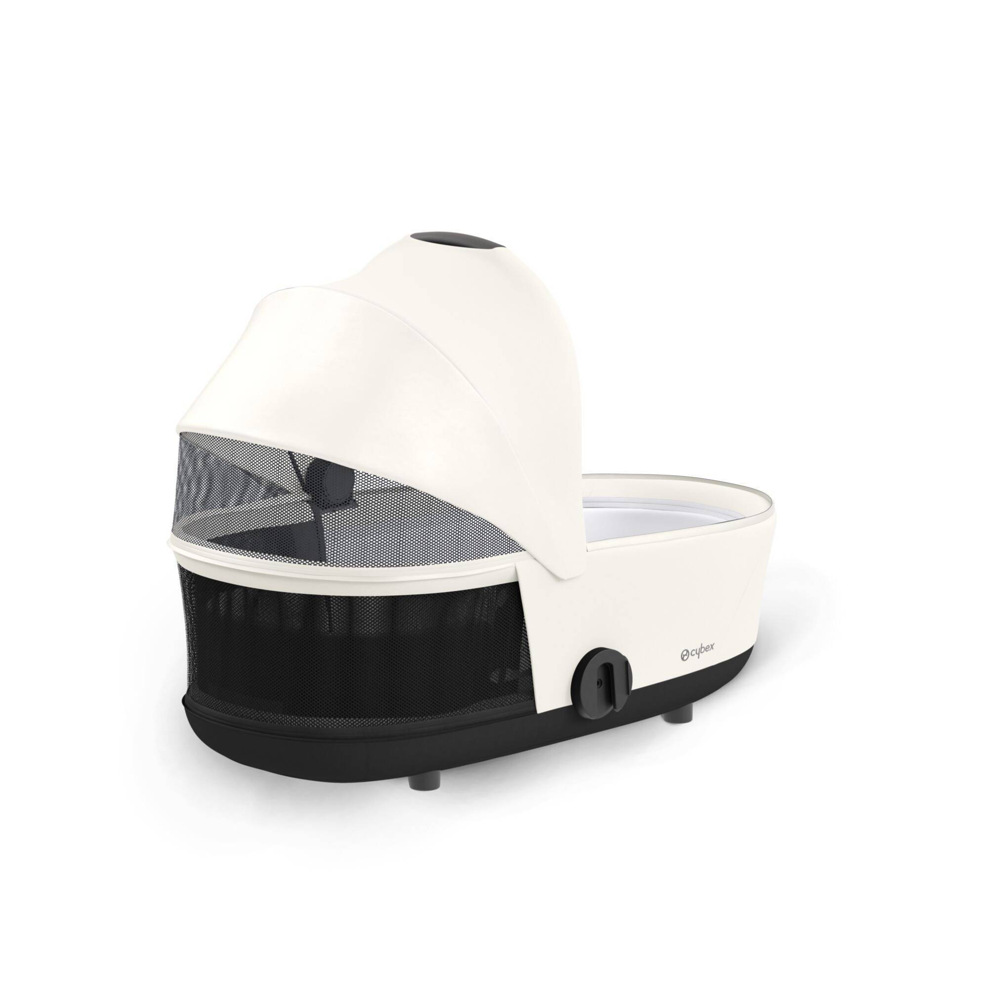 Коляска 2 в 1 Cybex Mios Matt Black White, біла сітка