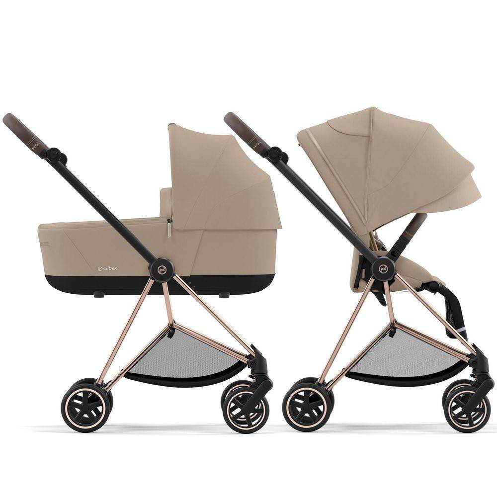 Коляска 2 в 1 Cybex Mios Rose Gold Beige, бежева дві