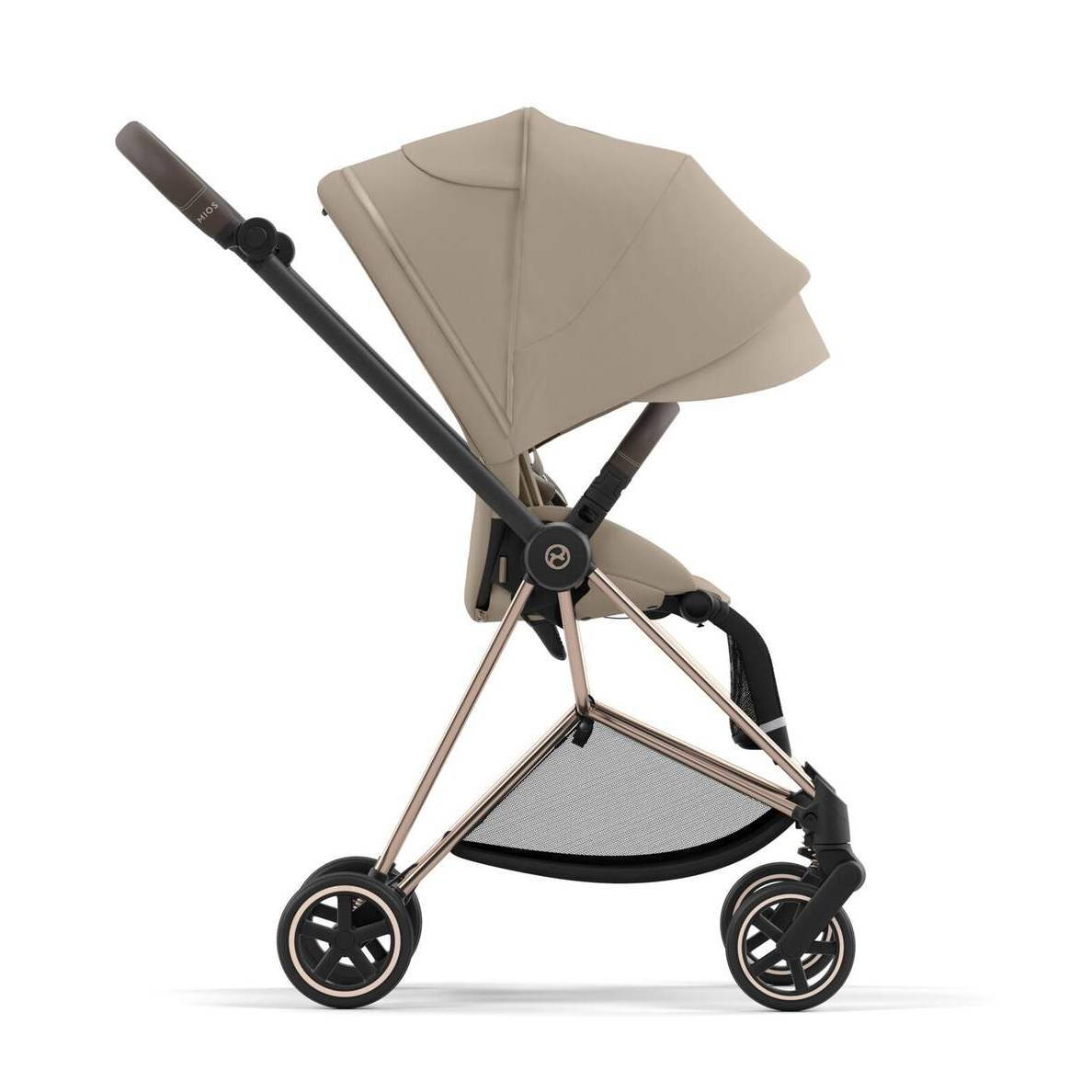Коляска 2 в 1 Cybex Mios Rose Gold Beige, бежева прогулянка прямо