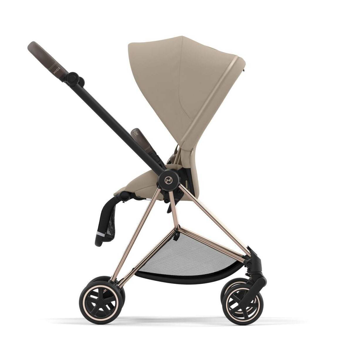 Коляска 2 в 1 Cybex Mios Rose Gold Beige, бежева проти ходу