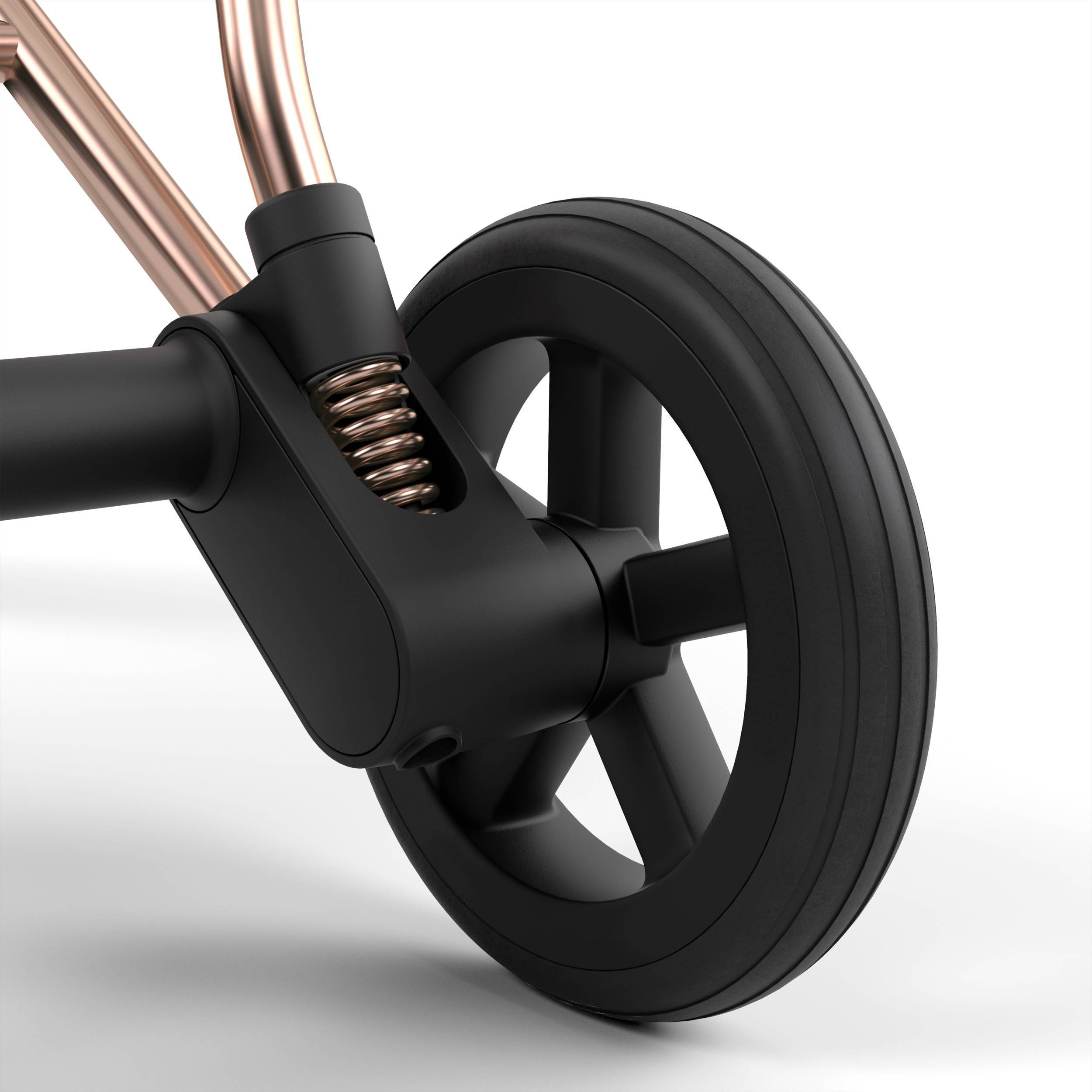 Коляска 2 в 1 Cybex Mios Rose Gold Black, чорна колеса