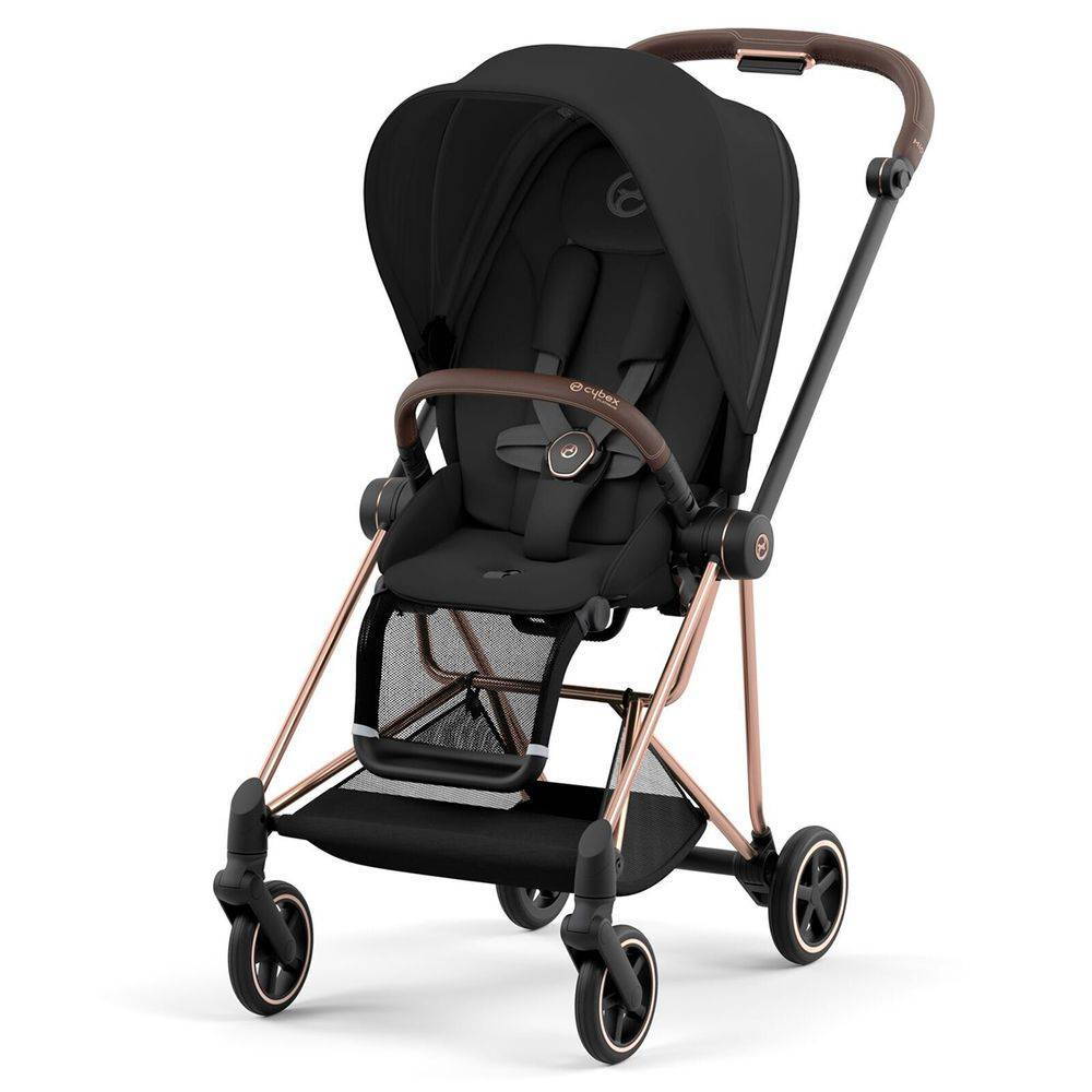 Коляска 2 в 1 Cybex Mios Rose Gold Black, чорна прогулянка