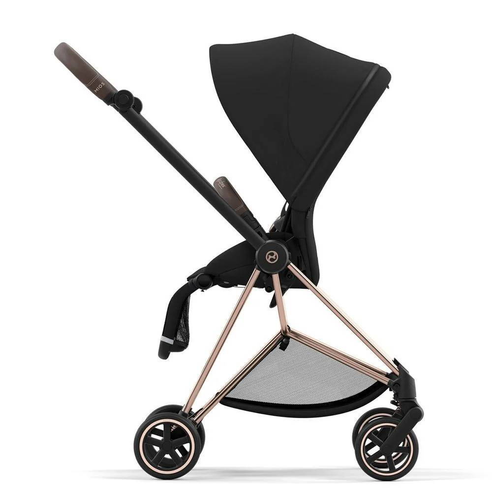Коляска 2 в 1 Cybex Mios Rose Gold Black, чорна проти ходу