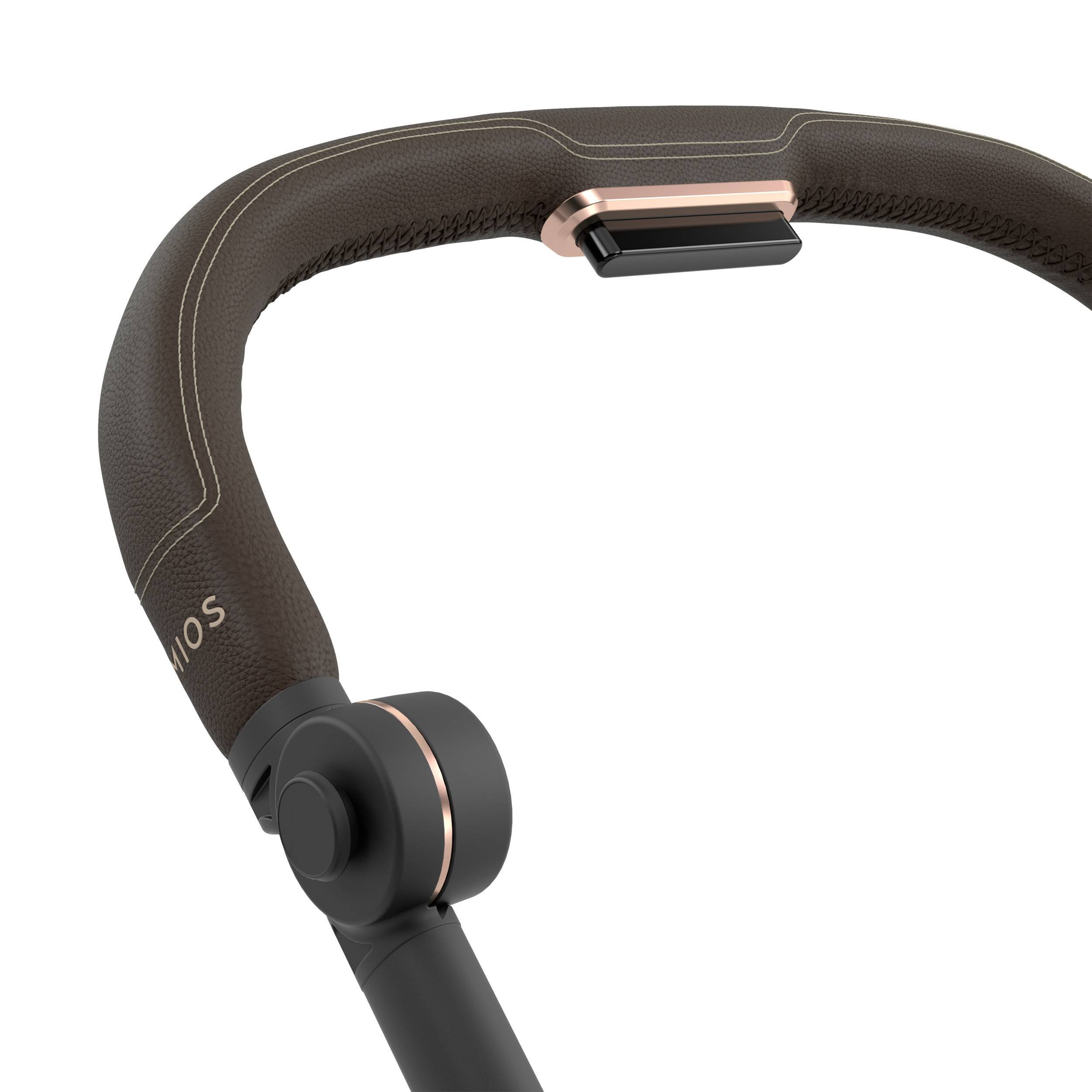 Коляска 2 в 1 Cybex Mios Rose Gold Black, чорна ручка регулювання