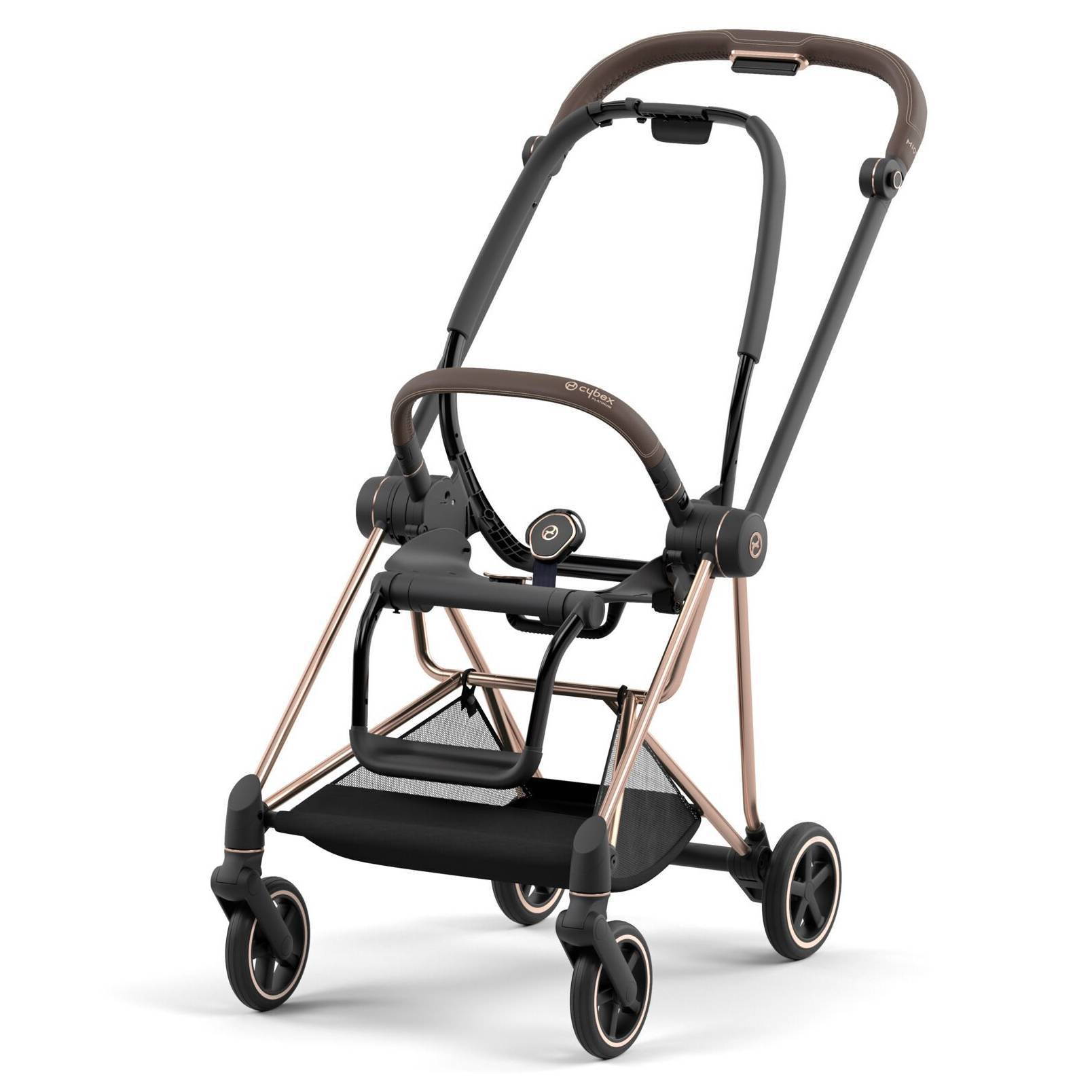 Коляска 2 в 1 Cybex Mios Rose Gold Black, чорна шасі бампер