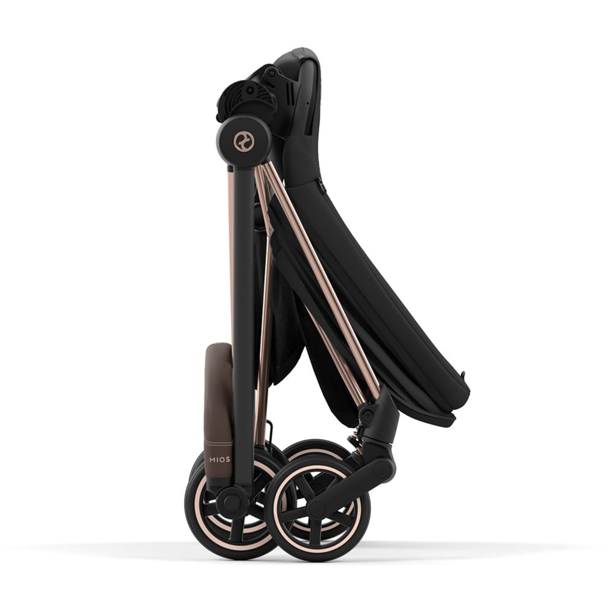 Коляска 2 в 1 Cybex Mios Rose Gold Black, чорна складена