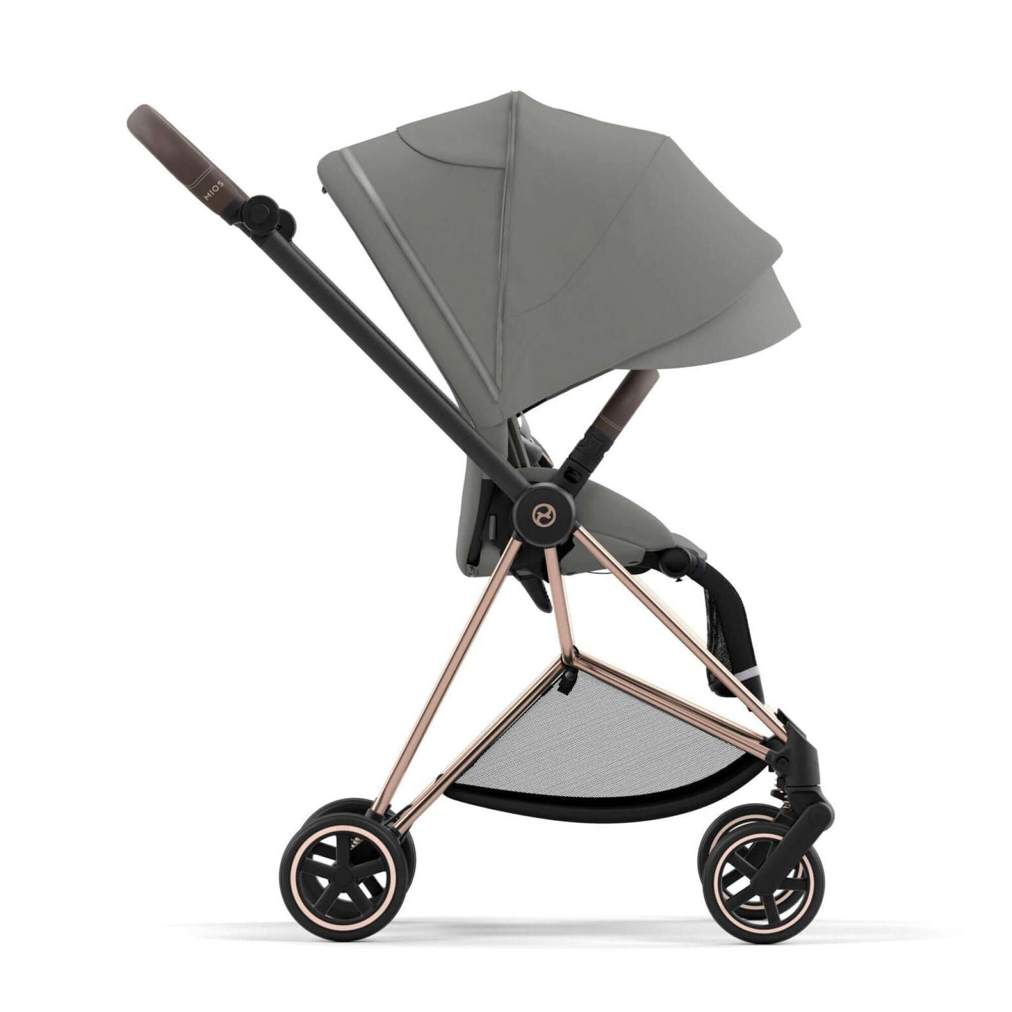 Коляска 2 в 1 Cybex Mios Rose Gold Grey, сіра по ходу