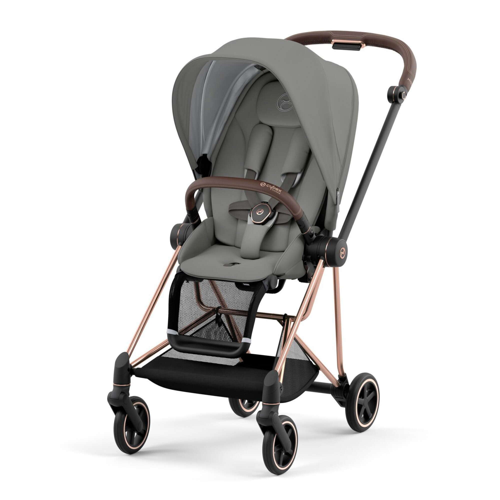 Коляска 2 в 1 Cybex Mios Rose Gold Grey, сіра прогулянкова
