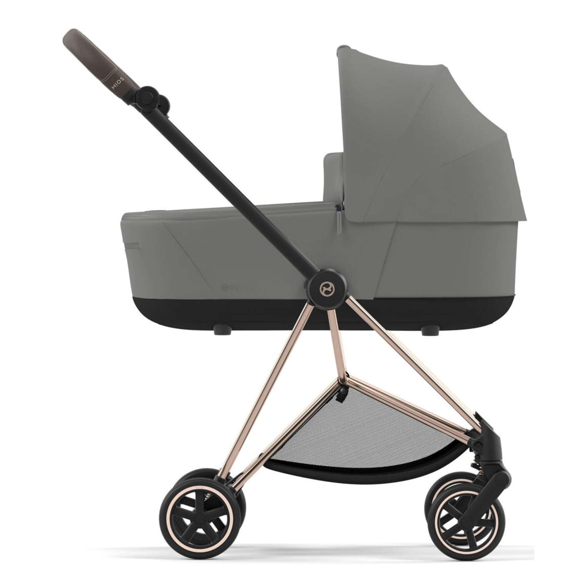 Коляска 2 в 1 Cybex Mios Rose Gold Grey, сіра шасі