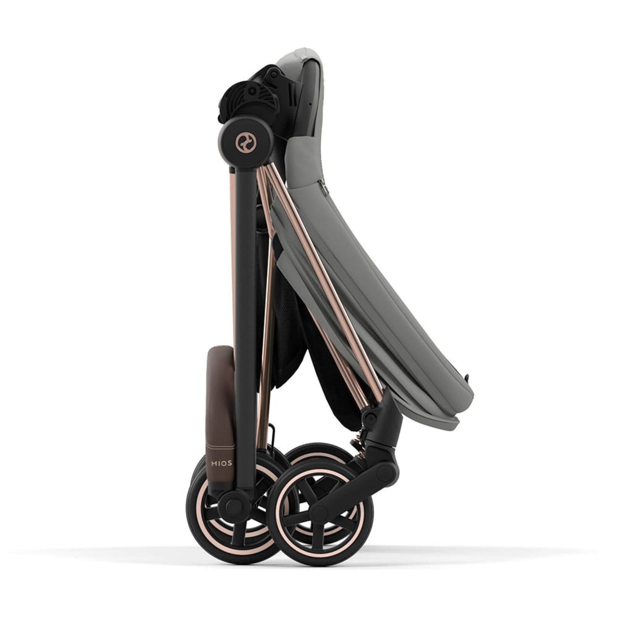 Коляска 2 в 1 Cybex Mios Rose Gold Grey, сіра складена