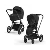 Коляска 2 в 1 Cybex Priam Matt Black, чорна дві